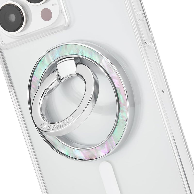 Casemate Magnetic Phone Ring Holder & iPhone MagSafe Stand - Removable MagSafe Phone Holder for Hand - Thin Collapsible Grip Ring for iPhone 17 Pro Max/16 Pro Max/15/14/13/S25 Ultra - Mother of Pearl - Image 1